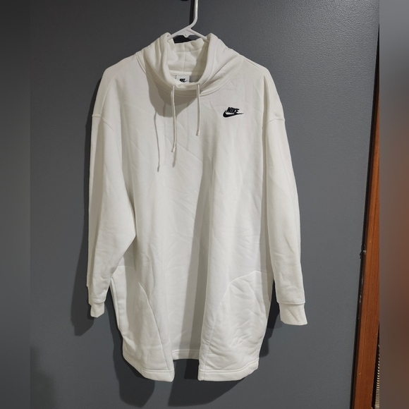 Nike Womens White Cowlneck Sweater Size 2XL - Picture 1 of 6